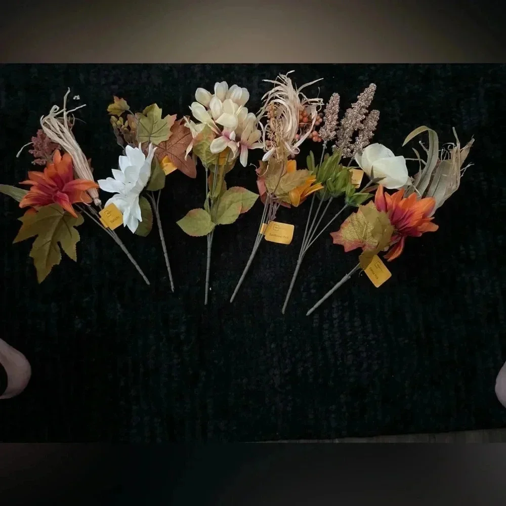 Mainstays fall faux floral mixes 6 piece bundle